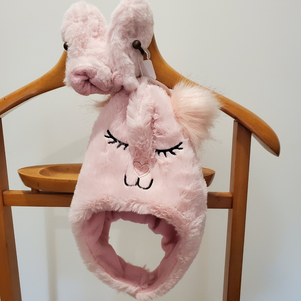 Astor Hat Mitten Set Pink 0-12 M Faux Fur